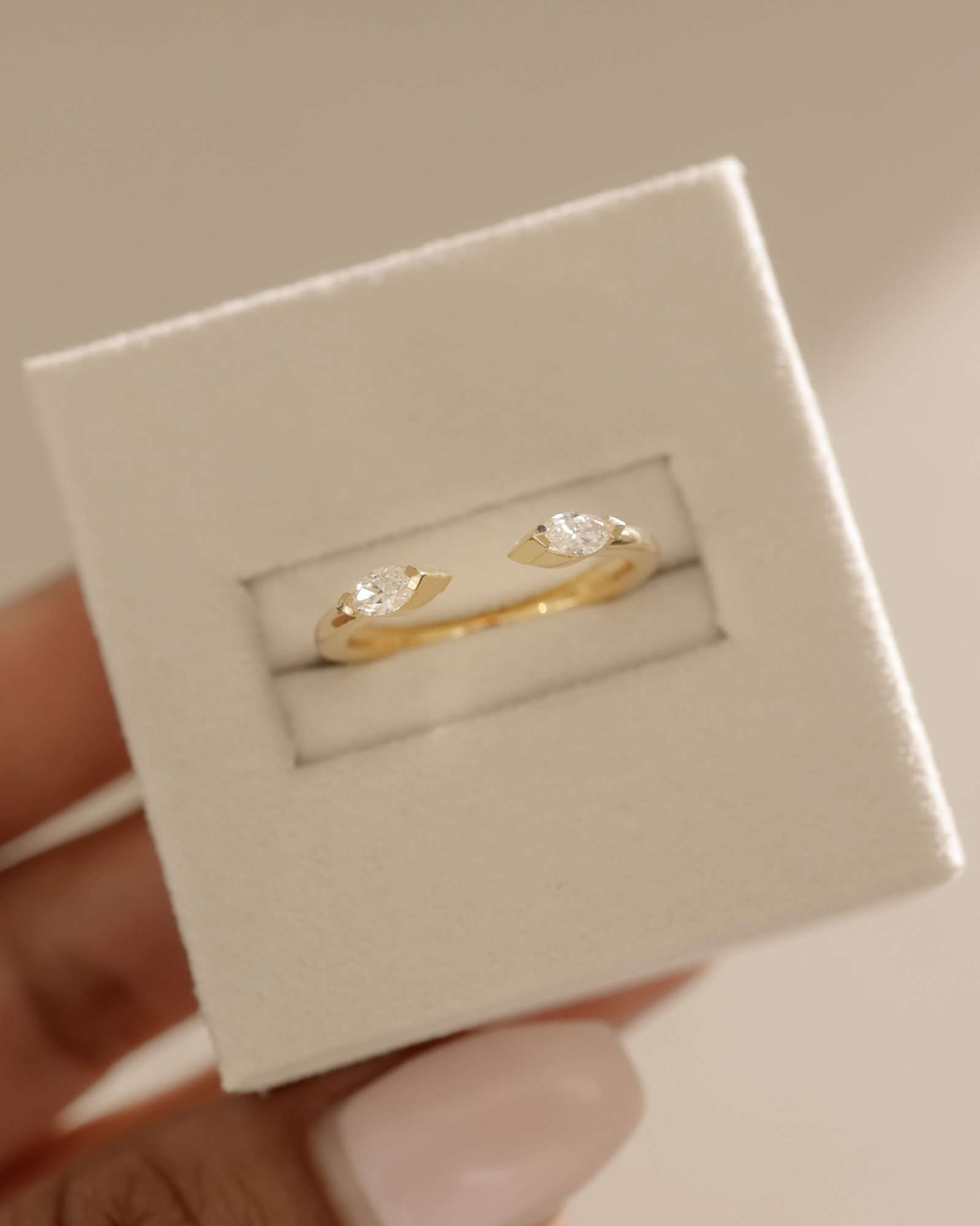 Sky - Marquise Open Wedding Ring Lifestyle Image