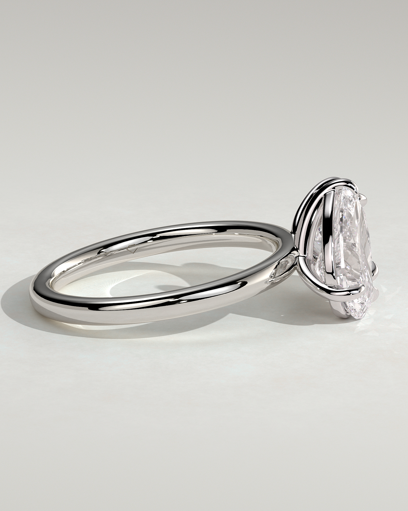 Svea - Pear and Princess Toi et Moi - 18k White Gold
