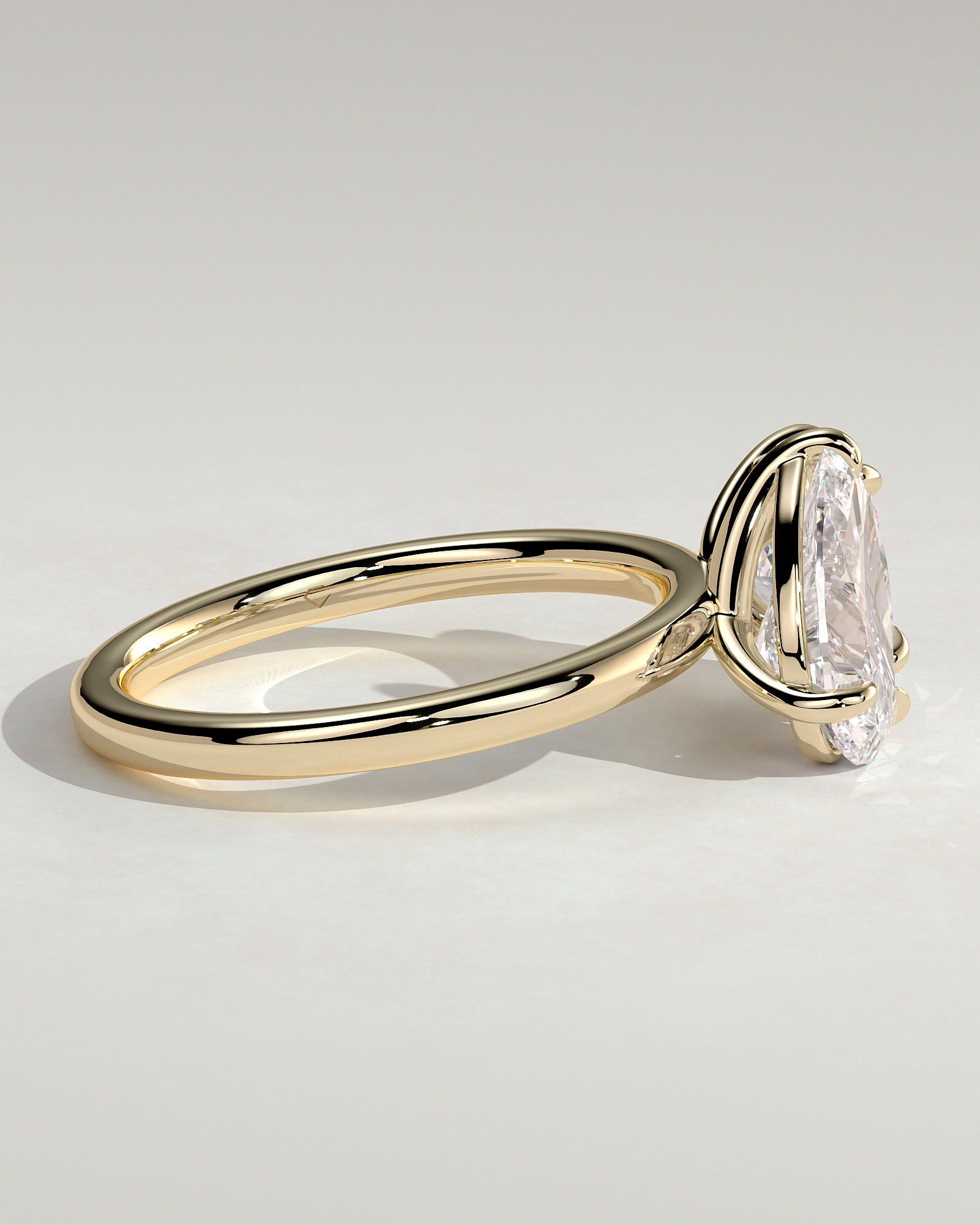 Svea - Pear and Princess Toi et Moi - 18k Yellow Gold