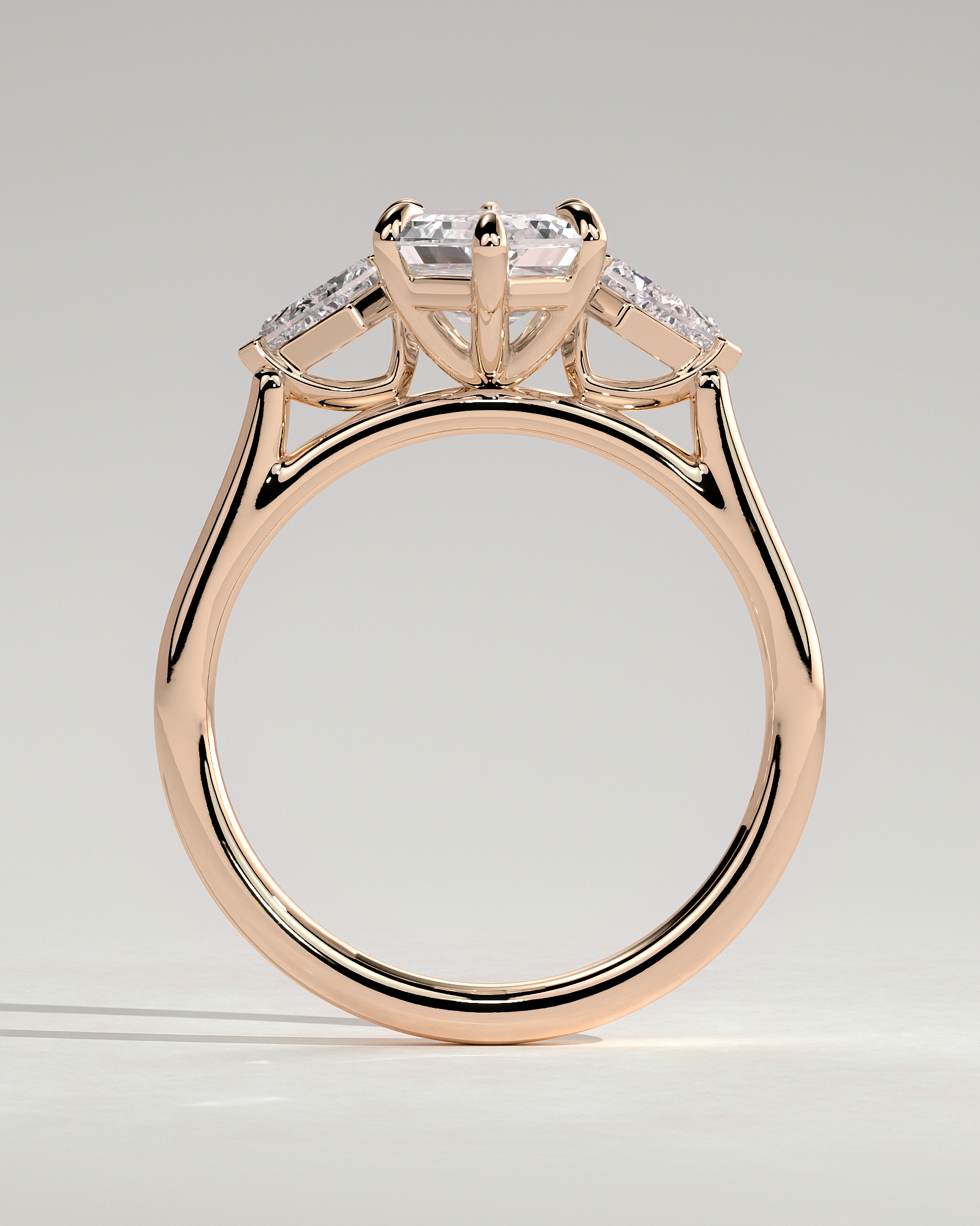 Wanda - 6 Claw Elongated Hexagon Trilogy - 18k Rose Gold