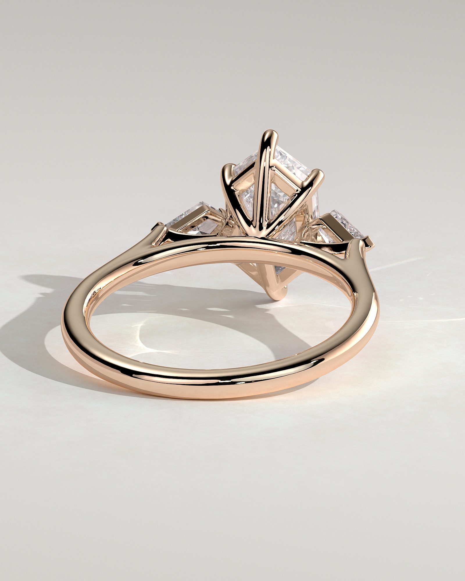 Wanda - 6 Claw Elongated Hexagon Trilogy - 18k Rose Gold