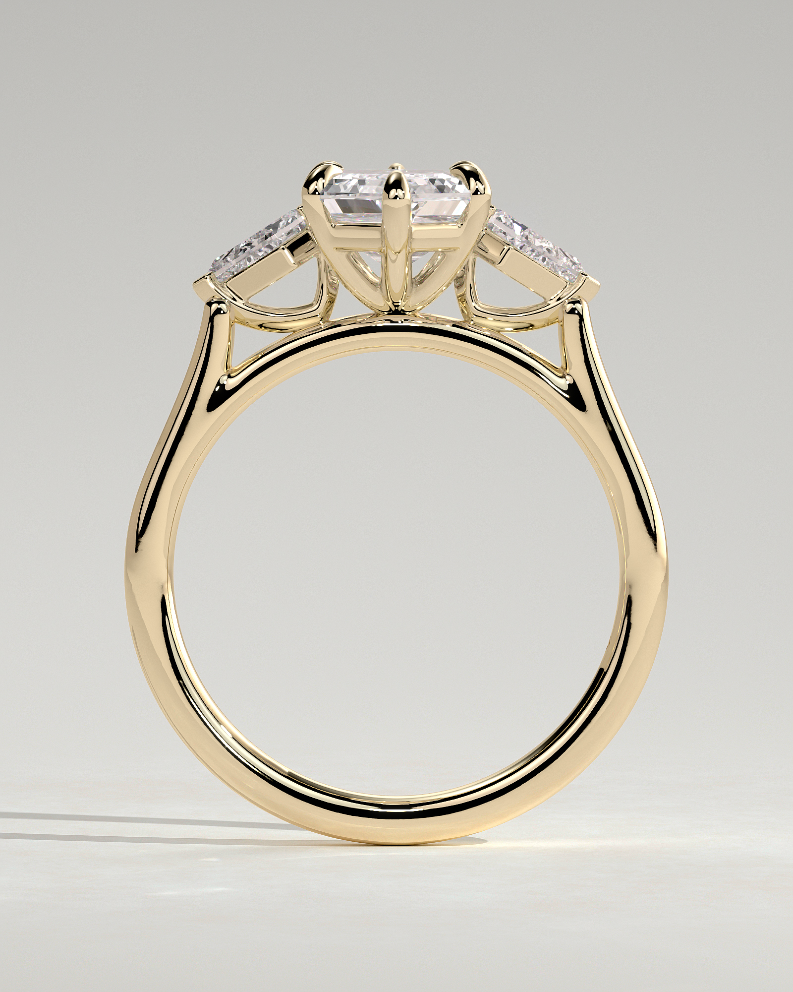 Wanda - 6 Claw Elongated Hexagon Trilogy - 18k Yellow Gold