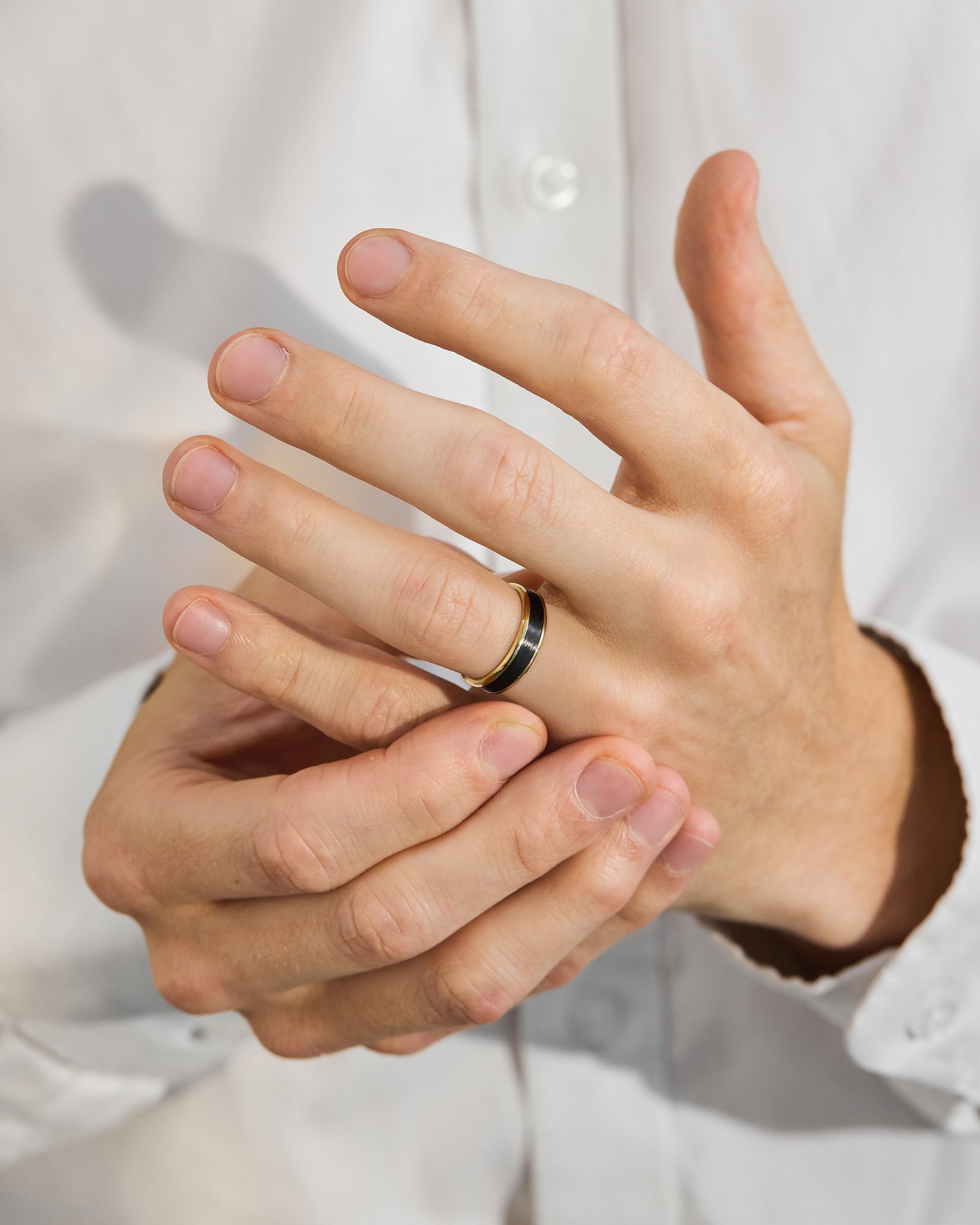 William Mens Wedding Ring Lifestyle Image