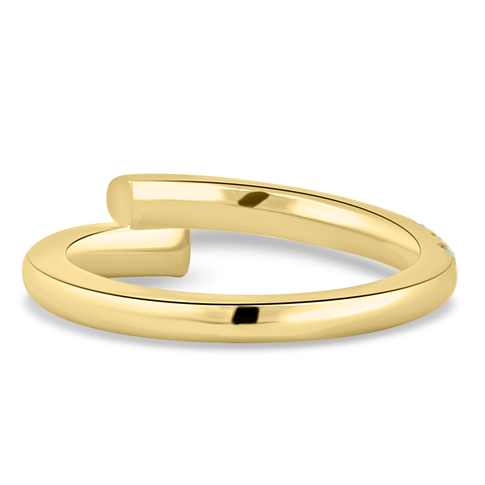 Yuki - Half Pave Wrap Ring - 18k Yellow Gold