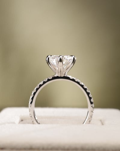 8.5mm round moissanite