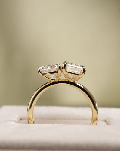 1.53ct pear / 2.02ct emerald diamond