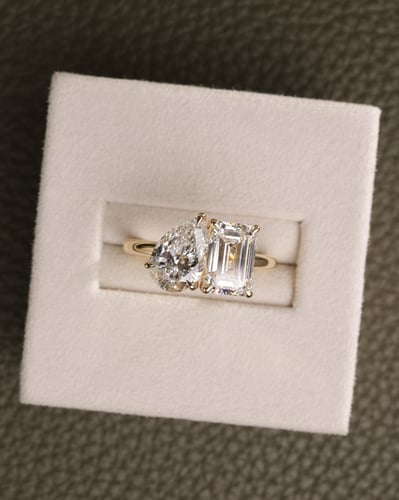 1.53ct pear / 2.02ct emerald diamond