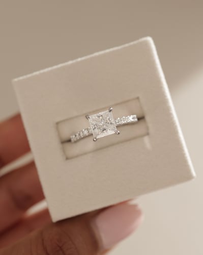 6.5mm princess moissanite
