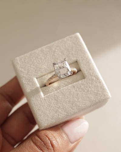 10x8mm elongated cushion moissanite