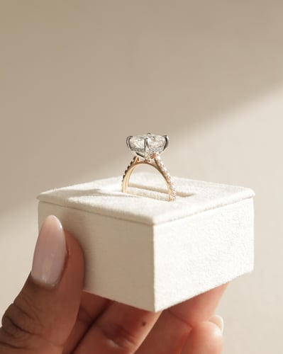 10x8mm elongated cushion moissanite