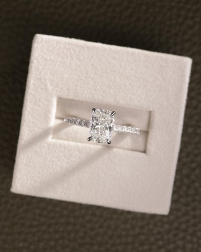 1.58ct elongated cushion diamond