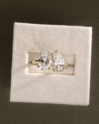 1.84ct pear / 1.84ct oval diamond