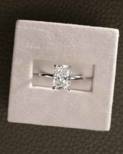 2.48ct elongated cushion diamond