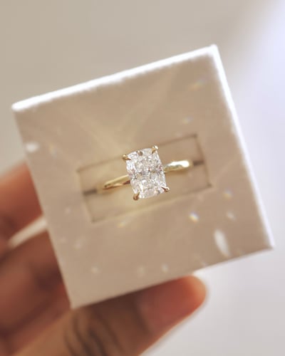 1.96ct elongated cushion diamond