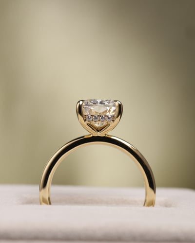 2.88ct elongated cushion diamond