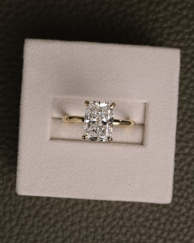 2.88ct elongated cushion diamond