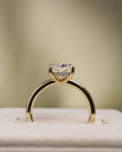 2.58ct elongated cushion diamond