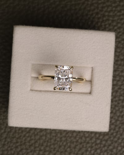 2.58ct elongated cushion diamond