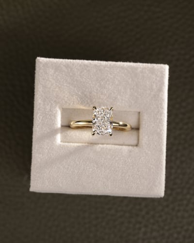 2.07ct elongated cushion diamond