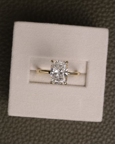 2.77ct elongated cushion diamond
