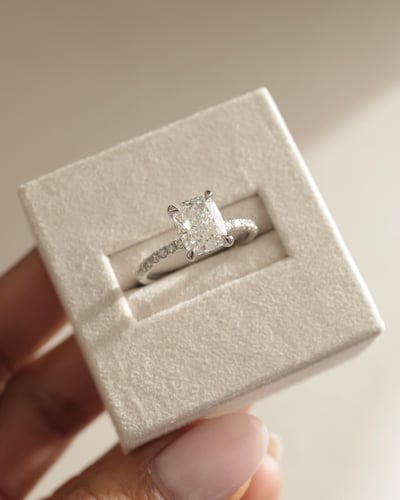 2.21ct elongated cushion diamond