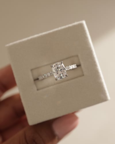 8x6mm elongated cushion moissanite