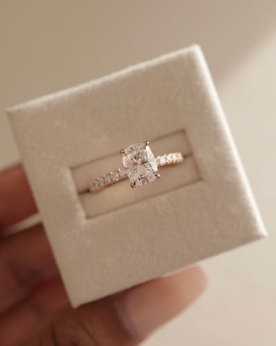 8x6mm elongated cushion moissanite