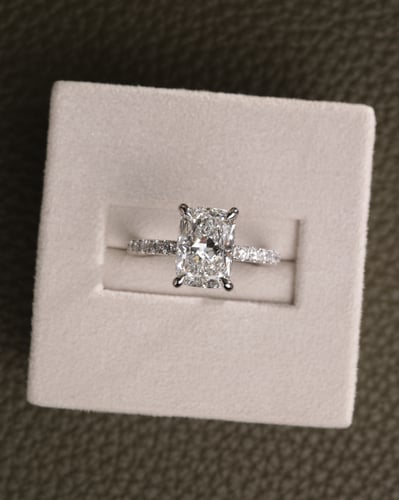 2.50ct elongated cushion diamond