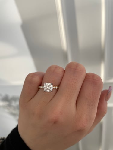 7mm cushion moissanite