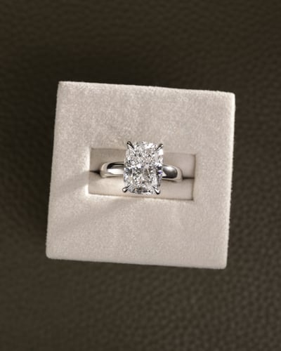4.85ct elongated cushion diamond
