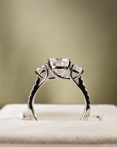 8.5mm round moissanite