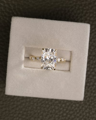 3.40ct elongated cushion diamond