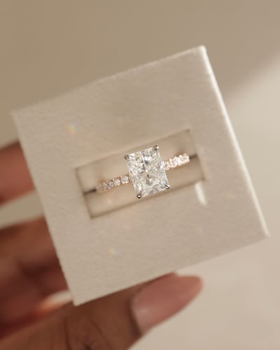 8.5x6.5mm radiant moissanite