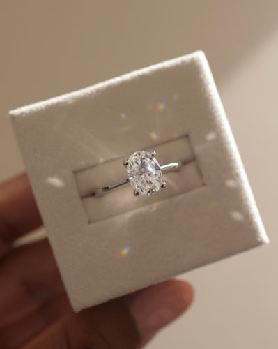 9x6.5mm oval moissanite