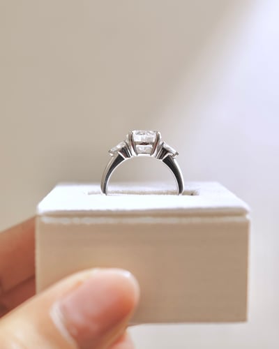 8.5mm round moissanite