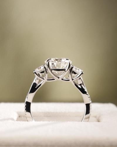 8.5mm round moissanite
