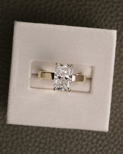 2.55ct elongated cushion diamond