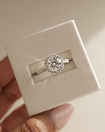 7.5mm round moissanite