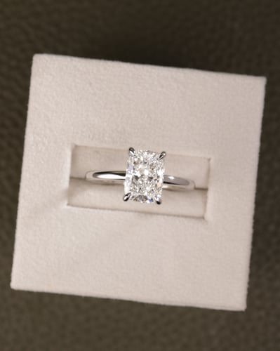 2.05ct elongated cushion diamond