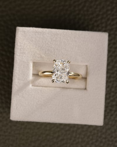 2.96ct elongated cushion diamond