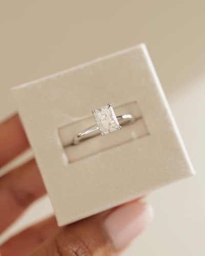 7.5x5.5mm radiant moissanite