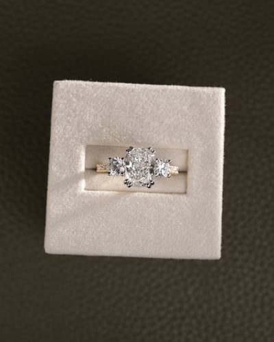 2.39ct elongated cushion diamond