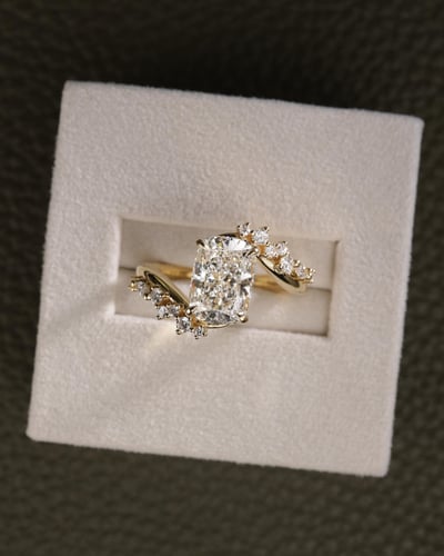 2.42ct elongated cushion diamond
