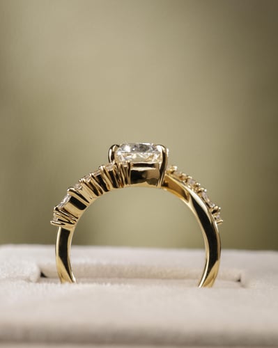 2.42ct elongated cushion diamond