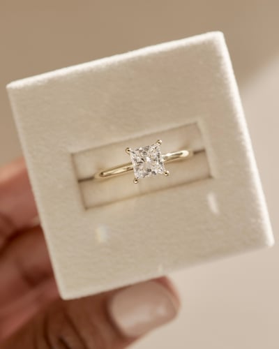 1.00ct princess diamond