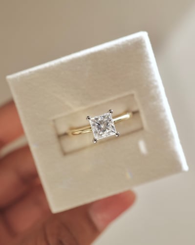 6mm princess moissanite