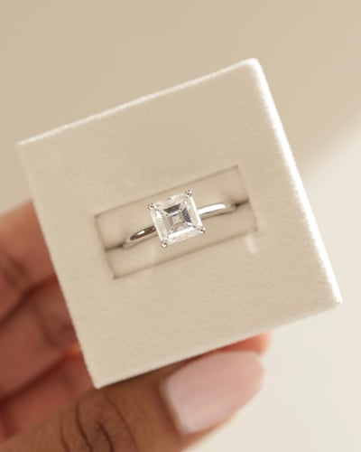 7mm asscher moissanite