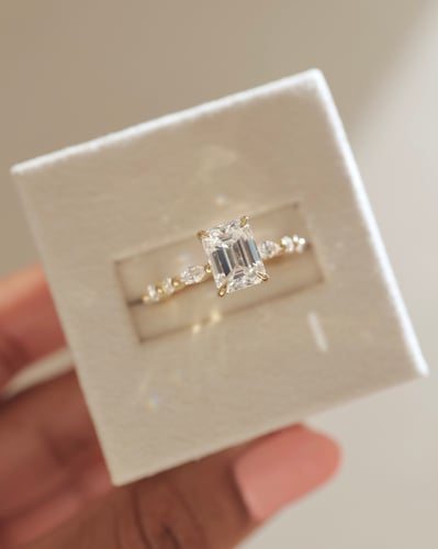 8x6mm emerald moissanite