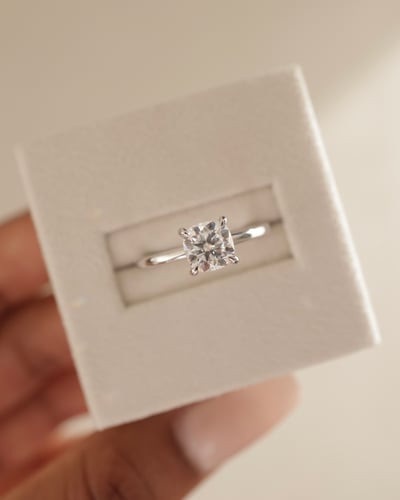 6.5mm cushion moissanite