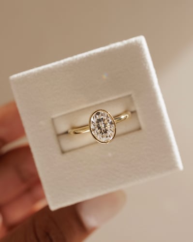 9x6.5mm oval moissanite